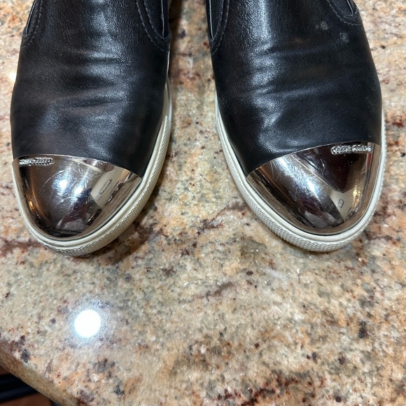 Miu Miu Black Flats with Silver Cap Toe - Picture 7 of 7